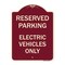 Signmission For Electrical Cars Reserved Parking Electric Vehicles Heavy-Gauge Alum, 24" x 18", BU-1824-23948 A-DES-BU-1824-23948 - alternate 1
